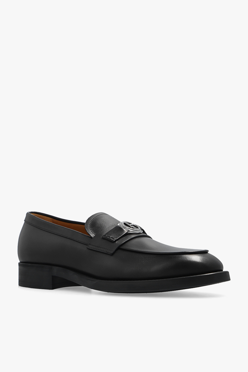 Black Loafers with logo Giorgio Armani GenesinlifeShops Canada